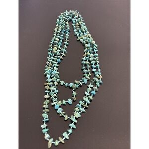 VTG Sterling Silver Turquoise Sally C Treasures Multi-Strand Bead Necklace 82g